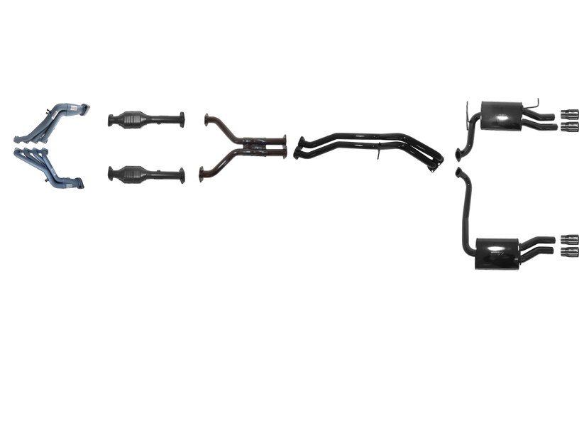 Pacemaker - Ford Falcon GT BF 5.4L Boss Tuned Headers And Full System - No Centre Muffler - Duel Outlet