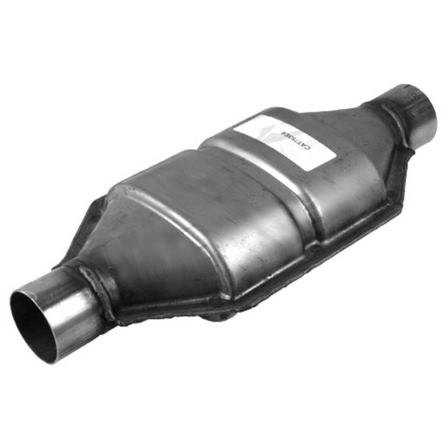 Redback - 2.5" High Flow Catalytic Converter Centre/Centre Euro IV Oval Ceramic 400 CPSI Stainless