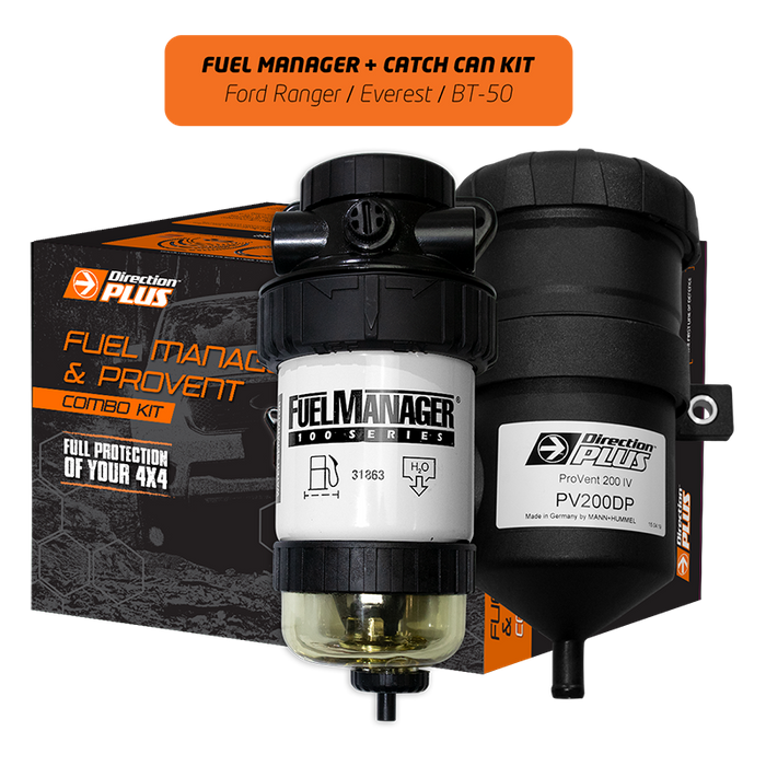 Manta - Ford Ranger UTE PX, MkII 3.2L CRD (2011-2022) Fuel Manager Fuel Filter & ProVent 200 Catch Can Kit