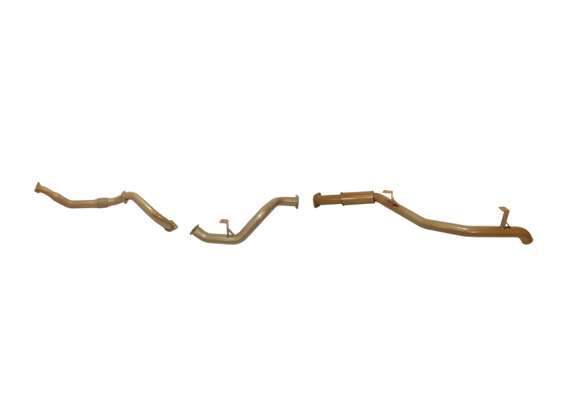 King Brown - Toyota Landcruiser 70/78 Series V8 4.5L Single Turbo Troopy March 2007 to August 2016 (without DPF/Air Purifier) - Single 3" with CAT and Rear Muffler or Resonator Kit.