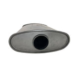 LUKEY | 2.5" 10x4 Oval Super Turbo Triple Flow Muffler | 430 Stainless | F727GPN-430L