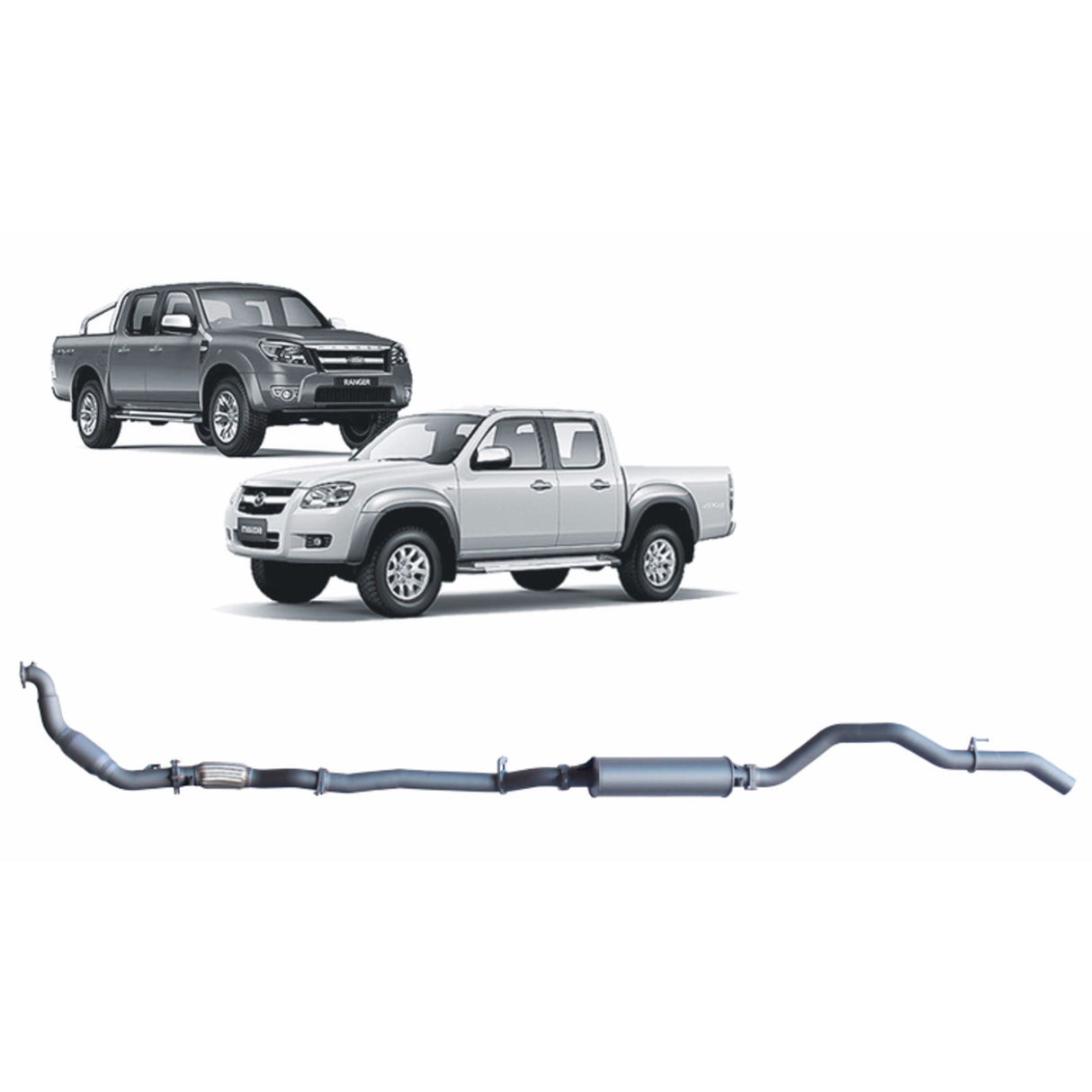Redback Extreme Duty - Ford Ranger PJ/PK / Mazda BT-50 B2500/B4000 (2006 - 2011) Performance Exhaust System