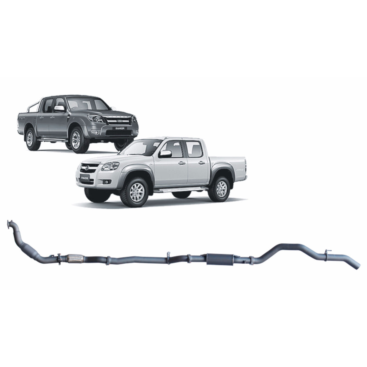 Redback Extreme Duty - Ford Ranger PJ/PK / Mazda BT-50 B2500/B4000 (2006 - 2011) Performance Exhaust System