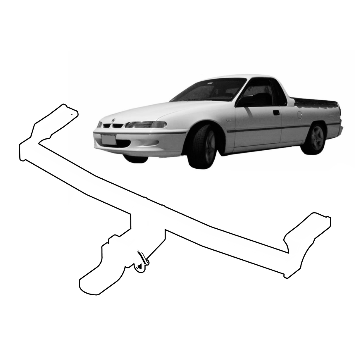 BTA Holden Commodore VN/VS (01/1990 – 01/2001) Light Duty Towbar 1250/90kg Capacity