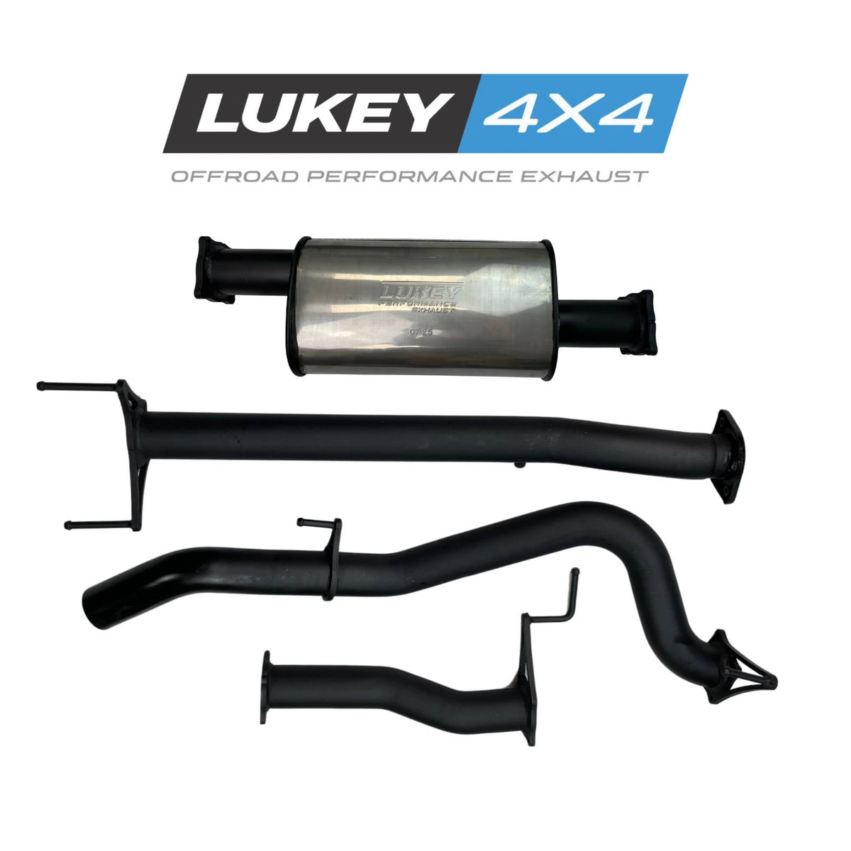 Lukey 4x4 3" Exhaust System with Muffler for Mitsubishi Triton MQ / MR 2015-2024 - LKY-MT-MR-PM