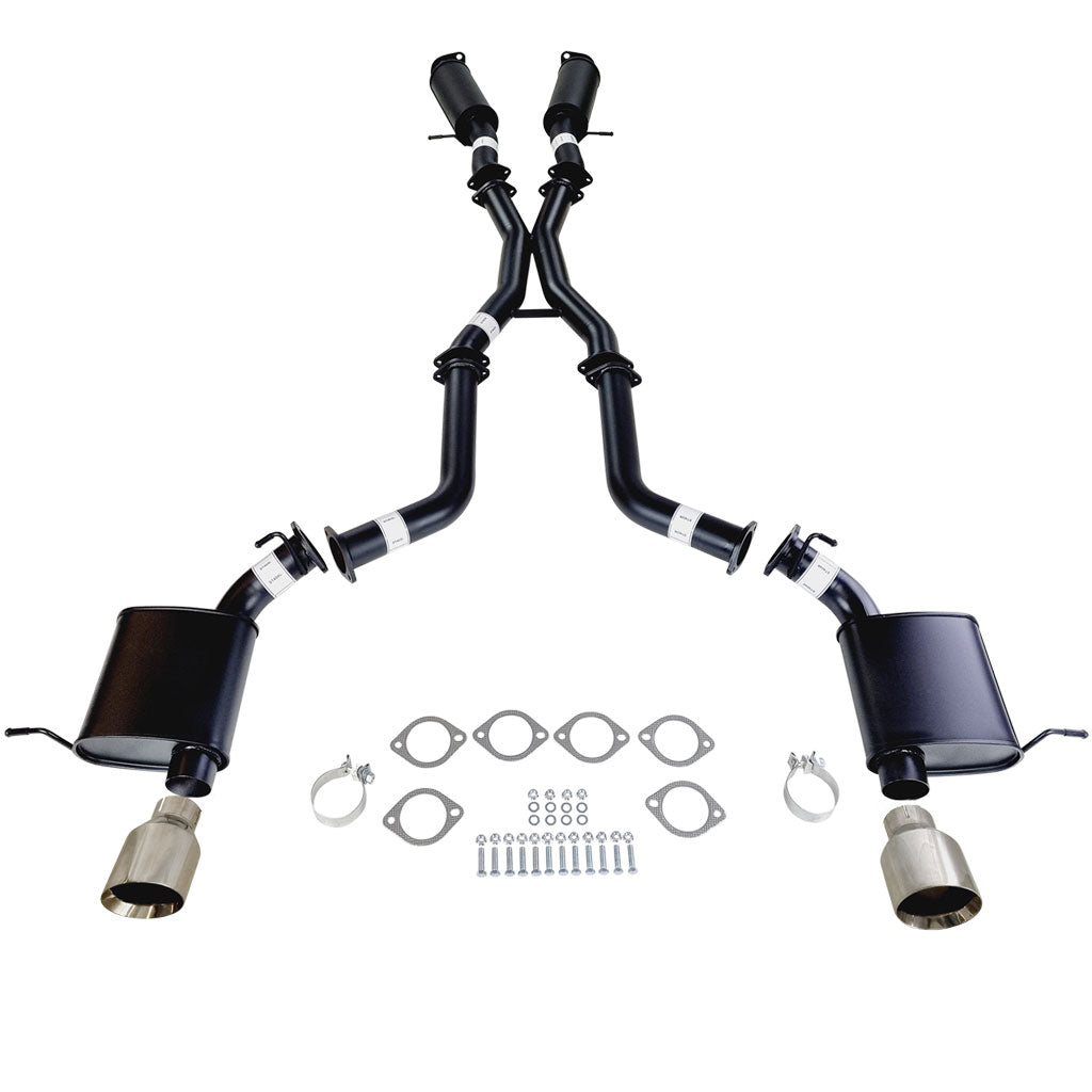 ESA 4X4 - Jeep Grand Cherokee SRT 6.4L V8 (2012-2021) SUV Twin 3" Cat Back Exhaust with Stainless Steel Tips