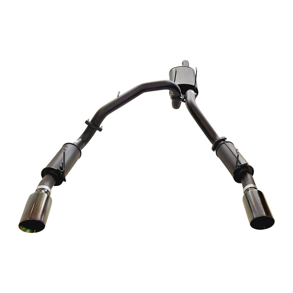 ESA 4X4 - Ram 1500 DS Classic 5.7L V8 2012-2020 Ute Twin 3" Cat Back Exhaust System with 5" Black Chrome Tips