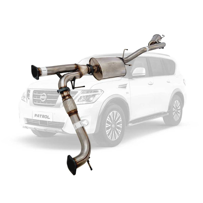 ESA 4X4 - Nissan Patrol Y62 5.6L V8 2013-Current SUV 3" Stainless Steel Exhaust System with Centre Muffler and Rear Muffler