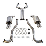 ESA - Holden Commodore VE VF V6 V8 Sedan Wagon Twin 3" Stainless Steel Catback Exhaust X Pipe & Angle Cut Tips