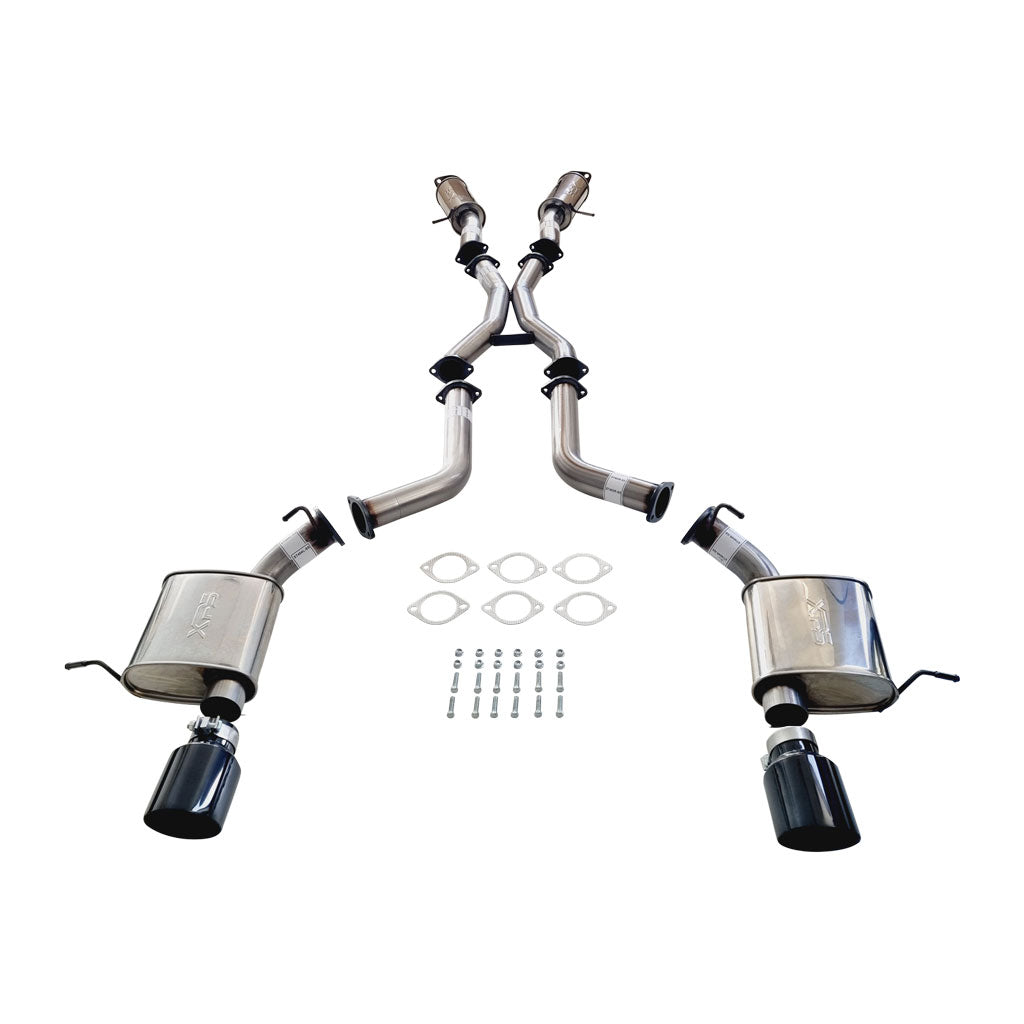 ESA 4X4 - Jeep Grand Cherokee SRT 6.4L V8 (2012-Current) SUV Stainless Steel 3" Exhaust with Black Chrome Tips