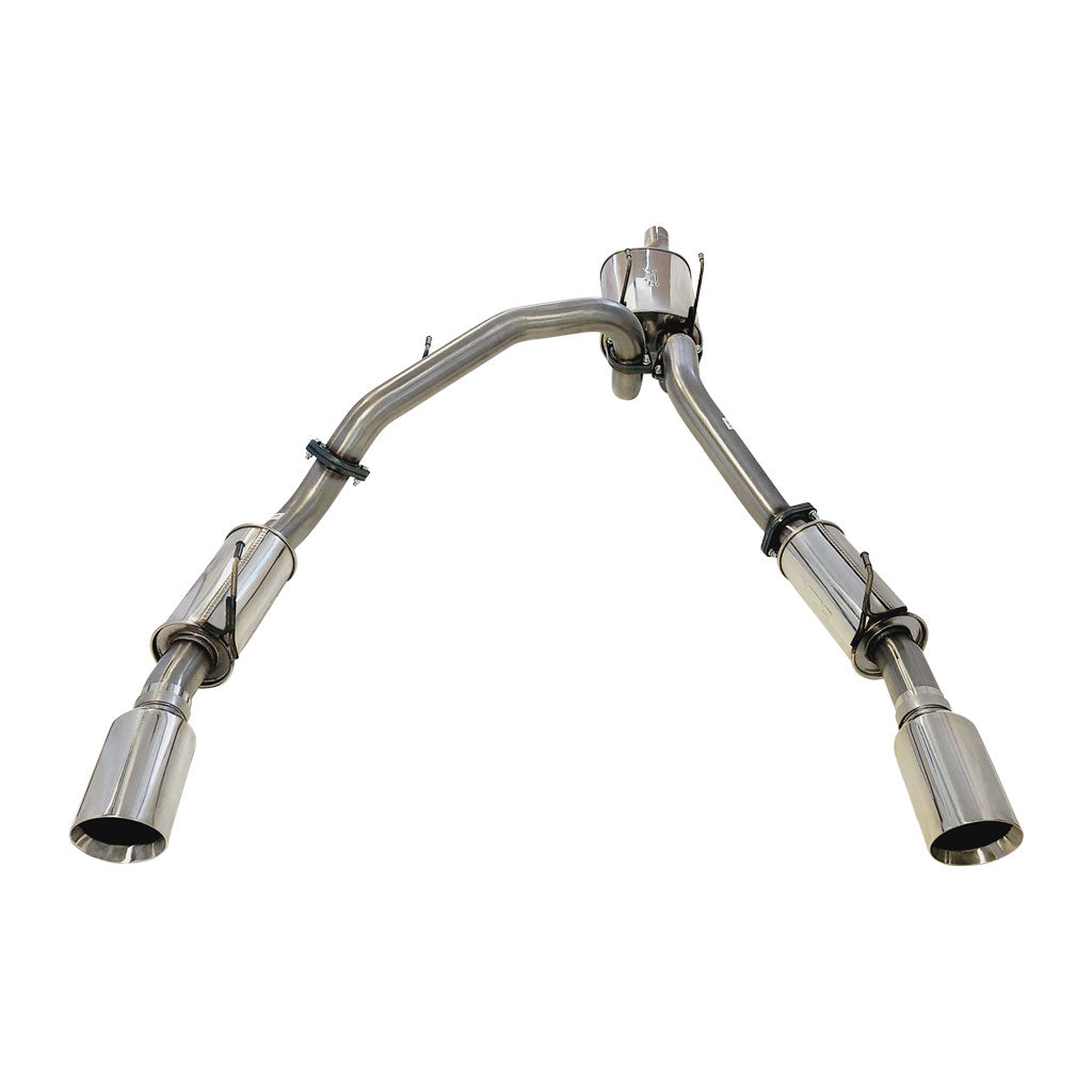 ESA 4X4 - Ram 1500 DS Classic 5.7L V8 Ute Twin 3" Cat Back Stainless Steel Exhaust System with 5" Polished Chrome Tips