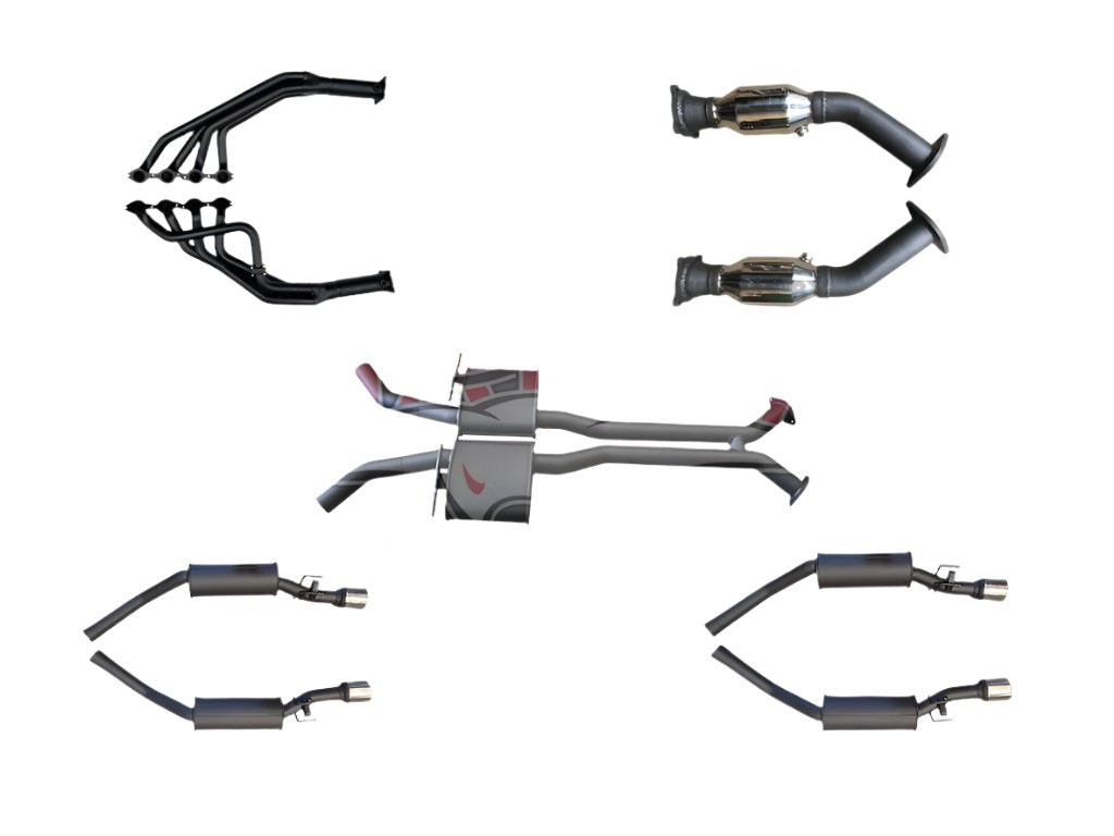 Manta | Twin 2.5in Full Exhaust System with Extractors Muffler | HSV Maloo VY VZ 5.7L 6.0L V8 Ute 2002–2007