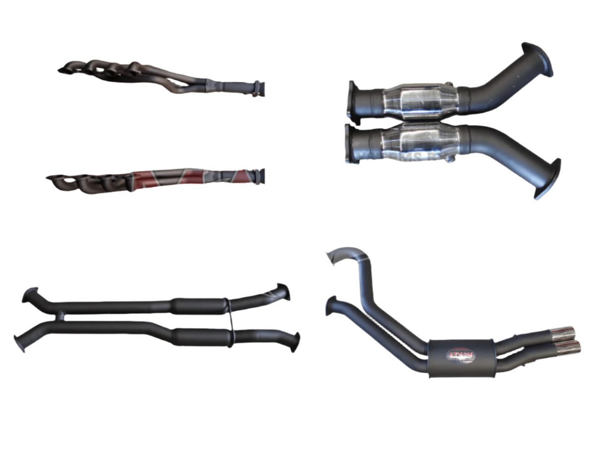 Manta | Twin 3″ Full Exhaust System with 1 7/8″ Extractors Hotdog/Muffler | Holden Statesman WH 5.7L V8 LWB Sedan 1999–2003