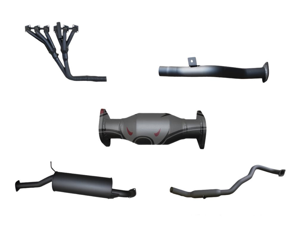 Manta | 2.5in Full Exhaust System with Centre Muffler & Rear Hotdog | Nissan Patrol GU 4.5L TB45 Wagon 1997–2001