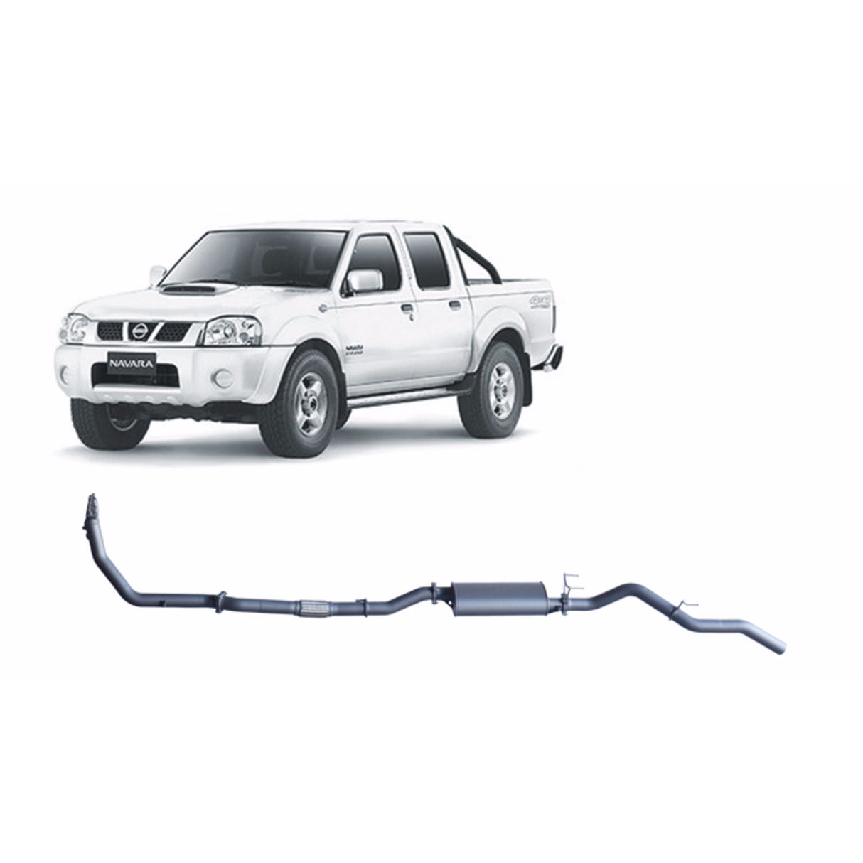 Redback 4x4 Performance System - Nissan Navara D22 (2001 - 2008) Performance Exhaust System