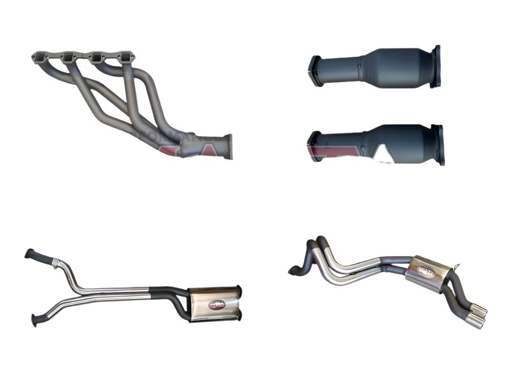 Manta - Ford Falcon EB, ED, EF, EL 5.0L V8 Sedan (1991-2002) - Full System - Extractors + Cats with 2.5" Stainless Dual Cat Back - Muffler/Muffler