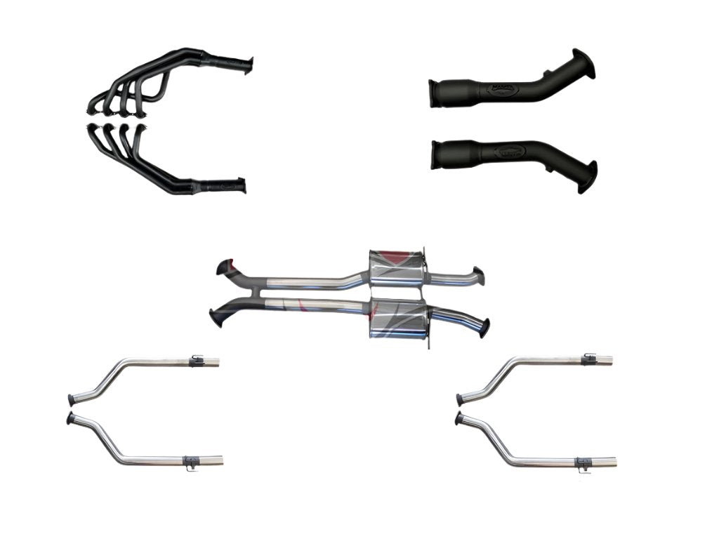 Manta | Twin 3″ Full Exhaust System with 1 7/8″ Extractors Muffler & Tailpipe | HSV VY VZ Maloo V8 Ute 2002–2007