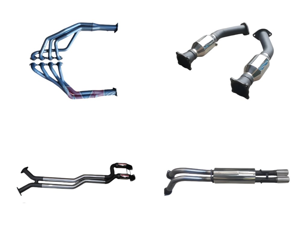 Manta | Twin 2.5″ Full Exhaust System with Extractors Hotdog/Muffler | Holden Commodore VY VZ Crewman & One Tonner V8 Ute 2003–2006