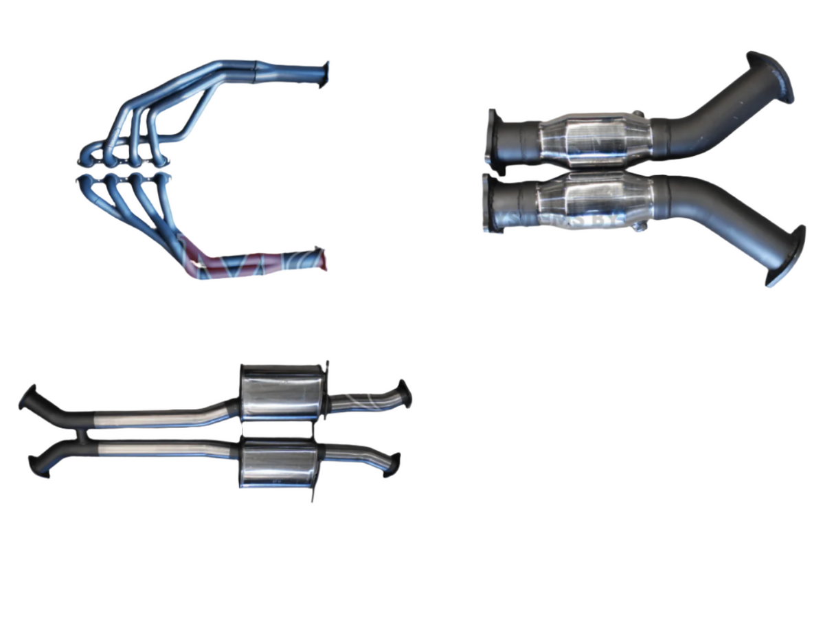 Manta | Twin 3″ Full Exhaust System with 1 3/4″ Extractors Muffler/Muffler | Holden Statesman WH 5.7L V8 LWB Sedan 1999–2003