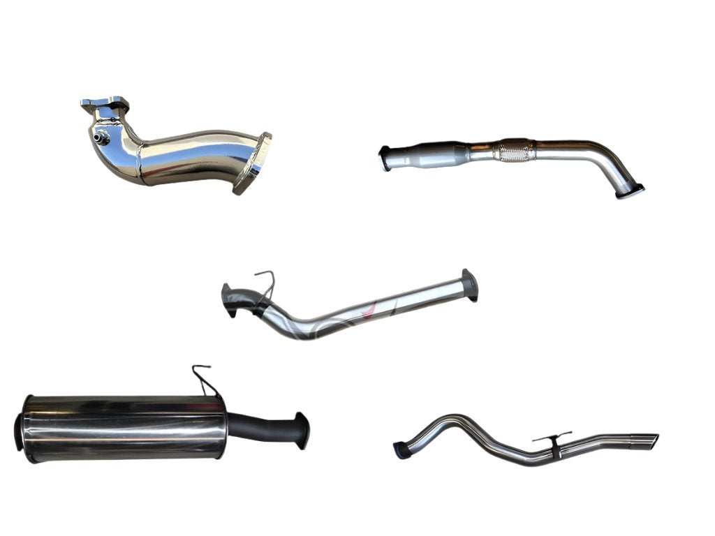 Manta - Isuzu D-MAX 3.0L LWB Cab Chassis 08/2010-05/2012 - Full Exhaust - 3" Stainless Steel System with Cat
