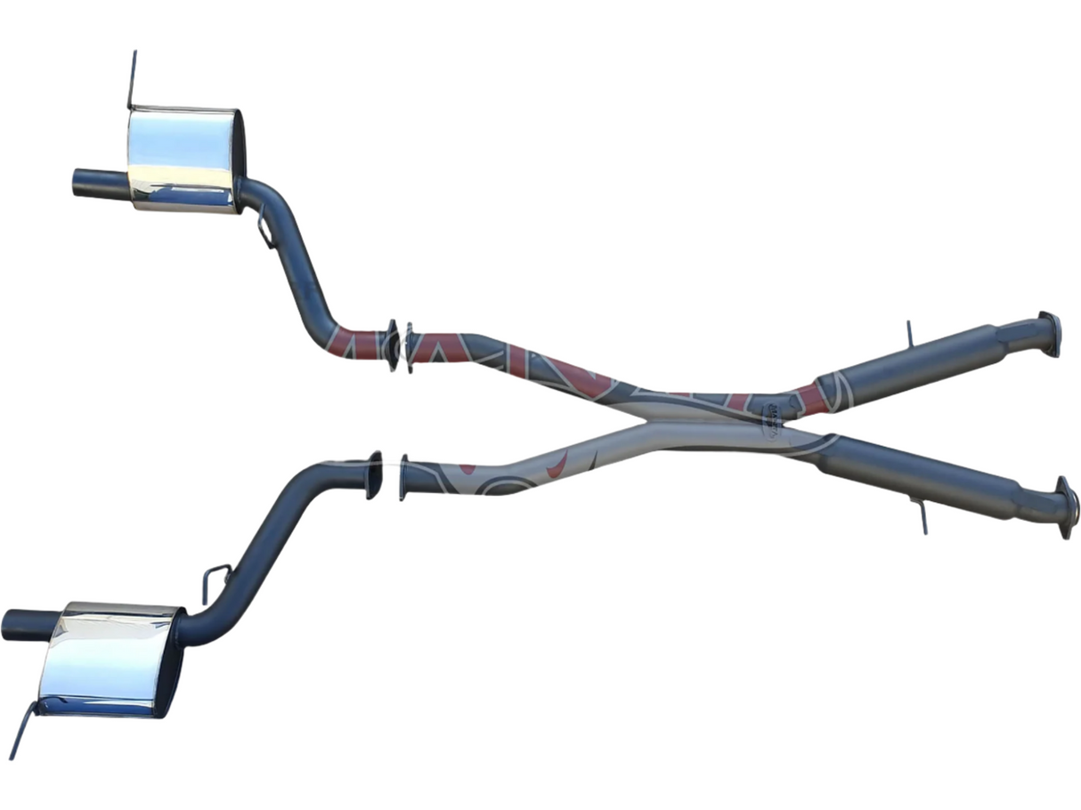 Manta - Jeep Grand Cherokee WK2 SRT 6.4L V8 - Twin 3" Cat Back Exhaust System with Chrome Tips - Hotdog/Muffler