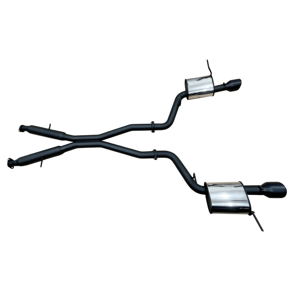 Manta - Jeep Grand Cherokee 2011+ WK2 SRT8 6.4L - 3" Twin Stainless Cat Back Exhaust System with Black Tips - Hotdog/Muffler