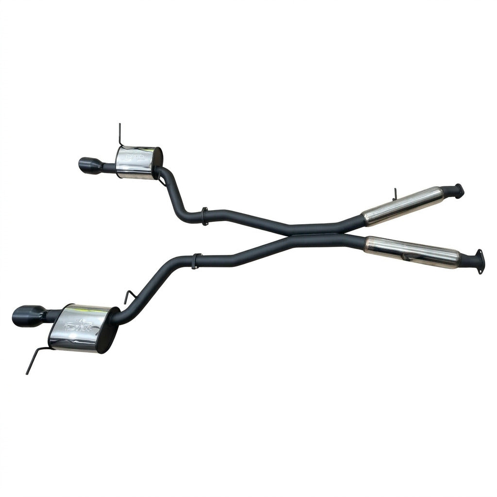 Manta - Jeep Grand Cherokee WK2 5.7L V8 - Twin 3" Cat Back Exhaust System with Black Tips - Hotdog/Muffler
