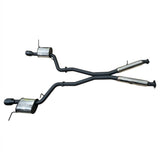Manta - Jeep Grand Cherokee WK2 5.7L V8 - Twin 3" Cat Back Exhaust System with Black Tips - Hotdog/Muffler
