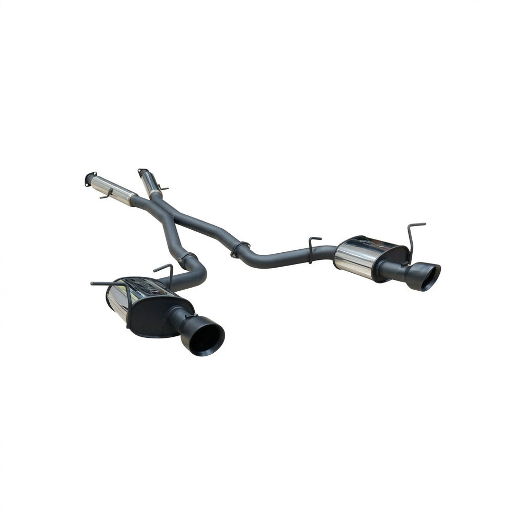 Manta - Jeep Grand Cherokee WK2 5.7L V8 - Twin 3" Cat Back Exhaust System with Black Tips - Hotdog/Muffler