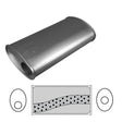 Redback - 2" Universal Muffler Megaflow Offset/Centre 14"x8"x4" Oval Aluminised Steel