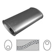 Redback - 2" Universal Muffler Offset/Offset 406x203x101mm Oval Aluminised