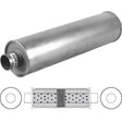 Redback - 2 1/2" Universal Muffler Centre/Centre 24"x6" Round Aluminised
