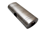 XFORCE - 409 Stainless Steel Oval Muffler 8"x 5" x 20" East West  2.25" centre inlet dual 2" Outlet
