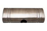 XForce | 409SS Oval East-West Muffler 20" | 3" Inlet to Dual 2.5" Outlet | Brushed Finish | VX9E4-20325