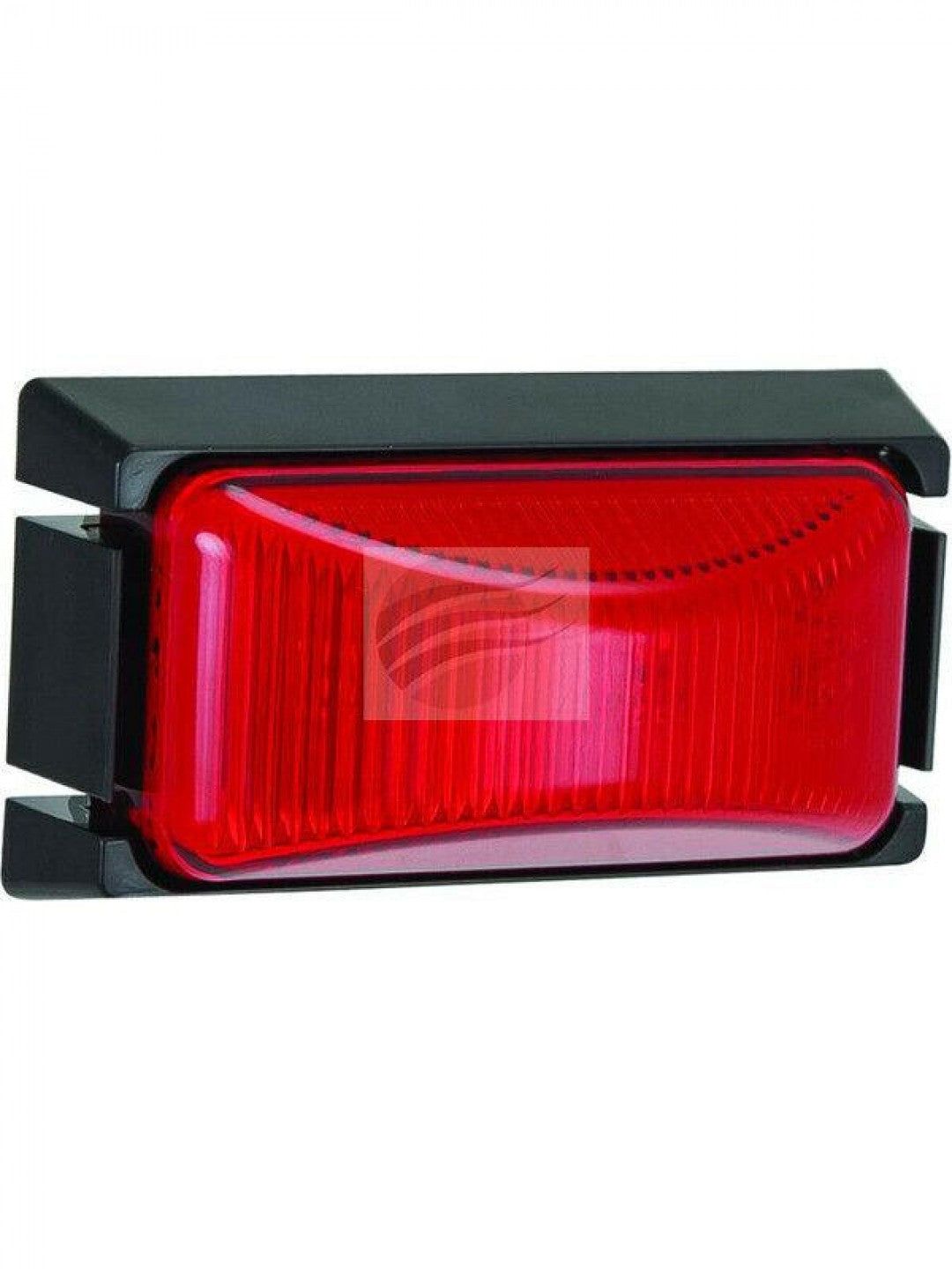 Jaylec - LED Rear End Outline Marker Lamp Red 12/24 Volts Black Base 74 X 38