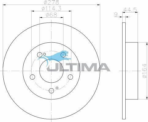 Ultima - Rear Disc Rotors To Suit Nissan Maxima A32, A33 (AAP915)