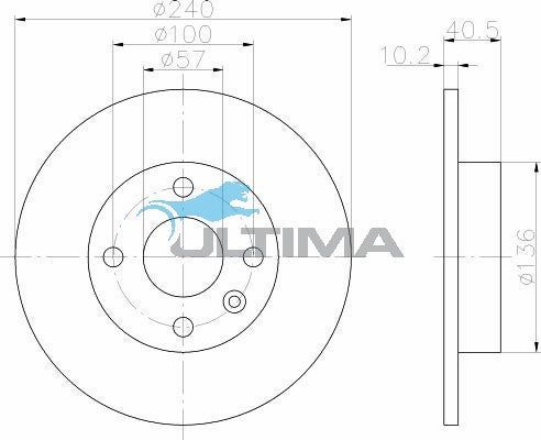 Ultima - Rear Disc Rotors To Suit Holden Barina XC (AAP849)