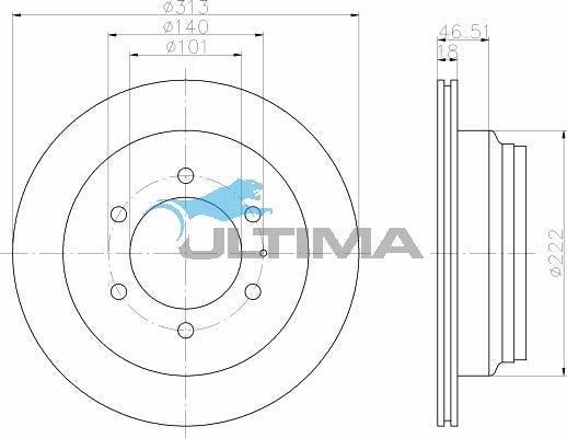 Ultima - Rear Disc Rotors To Suit Holden Frontera MX, UT & Jackaroo U8, L2, L5 (AAP841)