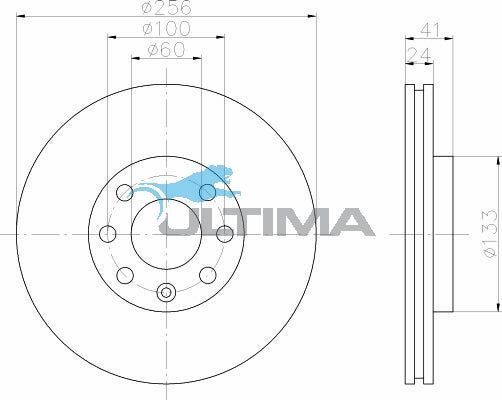 Ultima - Front Disc Rotors To Suit Holden Astra TS (AAP817)