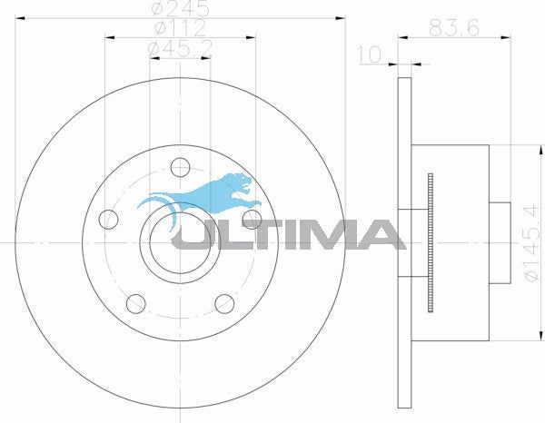 Ultima - Rear Disc Rotors To Suit Audi A4 B5, B6, B7 (11/1994 - 11/2000) (AAP808)