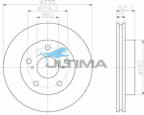Ultima | Front Brake Disc Rotor (Single) | Toyota Tarago TCR10 TCR20 Disc/Drum 1990–2000 | AAP760