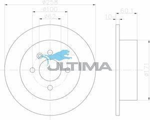 Ultima - Rear Disc Rotors To Suit BMW 3 Series E30 (1988 - 1993) (AAP671)