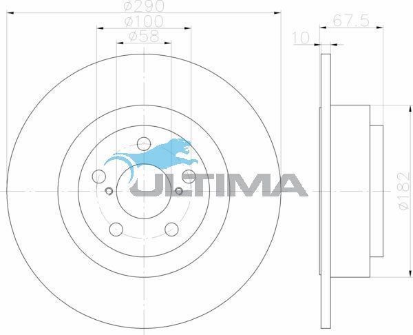 Ultima - Rear Disc Rotors To Suit Subaru Outback BH & Liberty BL, BP, BE, BH (AAP657)