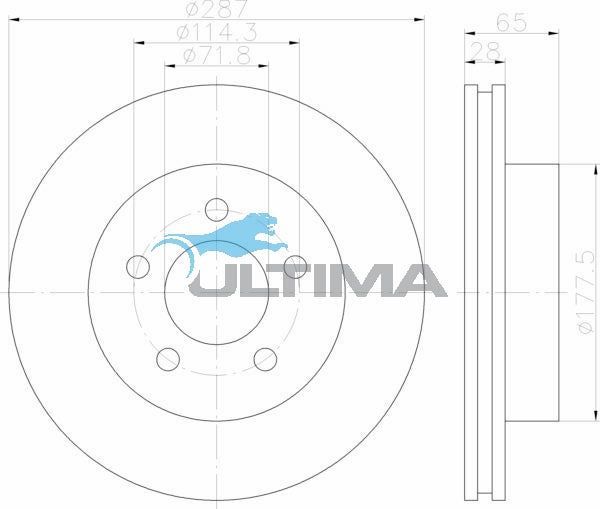 Ultima - Front Disc Rotors To Suit Ford Falcon AU2, AU3 (AAP502)