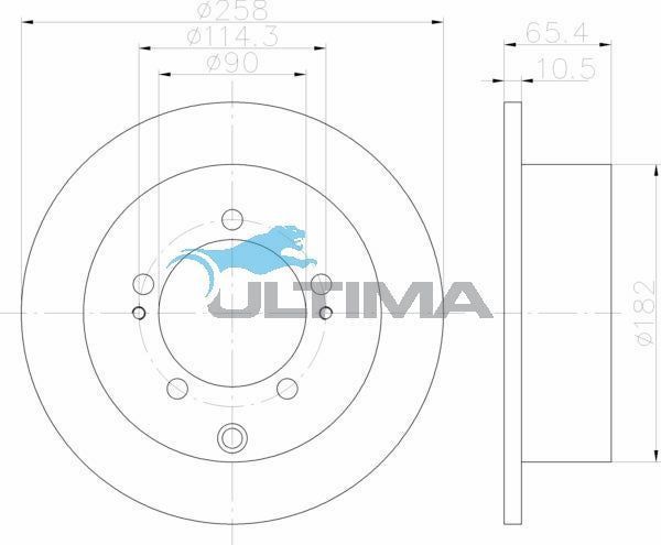 Ultima - Rear Disc Rotors To Suit Mitsubishi Magna TR, TS (AAP422)