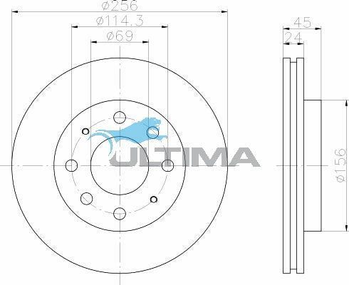 Ultima - Front Disc Rotors To Suit Mitsubishi Galant HH, HJ (AAP411)