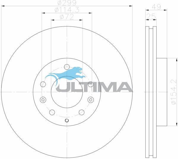 Ultima - Front Disc Rotors To Suit Mazda 6 GG,GH (AAP2963)