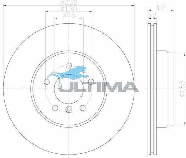 Ultima - Rear Disc Rotors To Suit BMW 3 Series E90, E91, E92, E93 (2005 - 2010) (AAP2859)