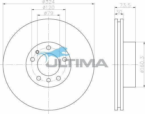 Ultima - Front Disc Rotors To Suit BMW 5 Series E39, E60 (AAP2854)