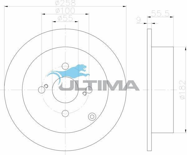 Ultima - Rear Disc Rotors To Suit Toyota Corolla ZZE122R (AAP2719)